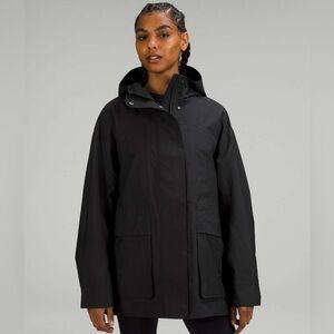 lululemon athletica oversized hooded rain jacket